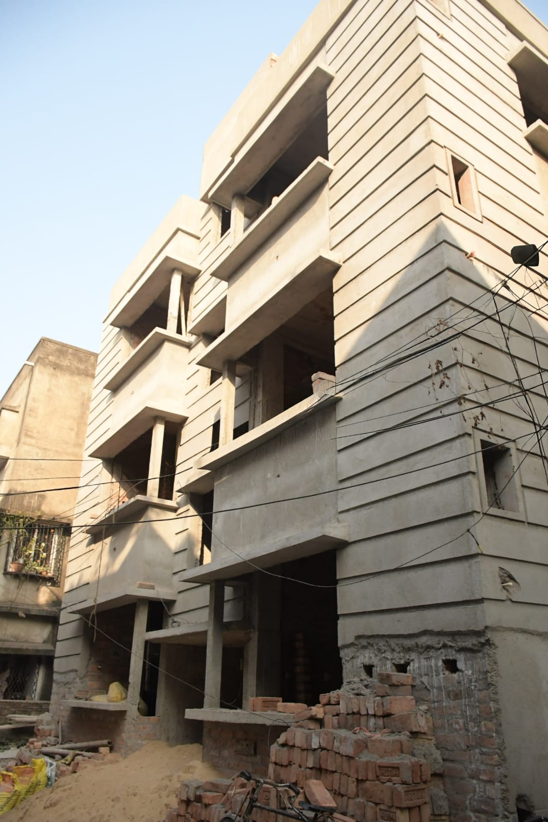 Ongoing apartment construction site